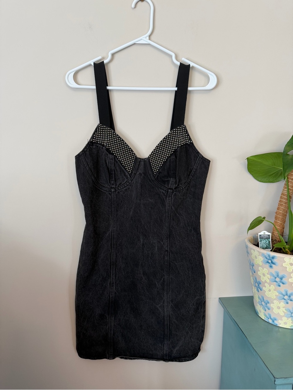 Vintage Fendi Black Mini Dress with Studded Bust